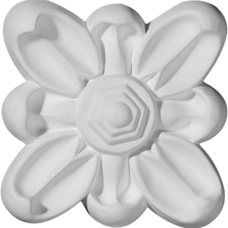 Ekena Millwork 3 7/8"W x 3 7/8"H x 3/4"P Emery Flower Square Rosette ROS03X04EM